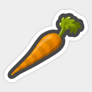 Carrot Craze - Vibrant and Fresh Carrot Illustration Sticker